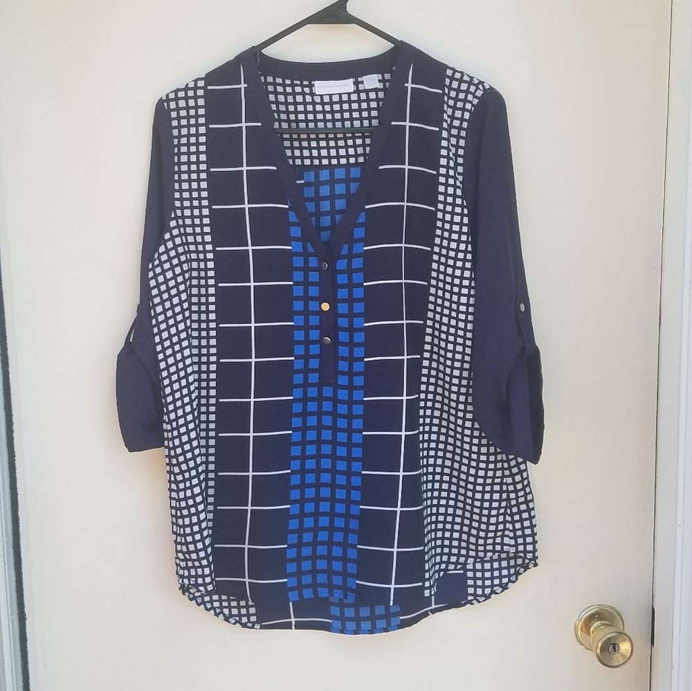 New York & Company medium blue blouse